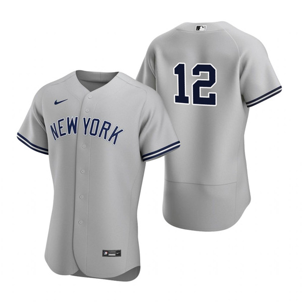 New York Yankees #12 Isiah Kiner-Falefa Grey Flex Base Stitched Jersey - Zenithce