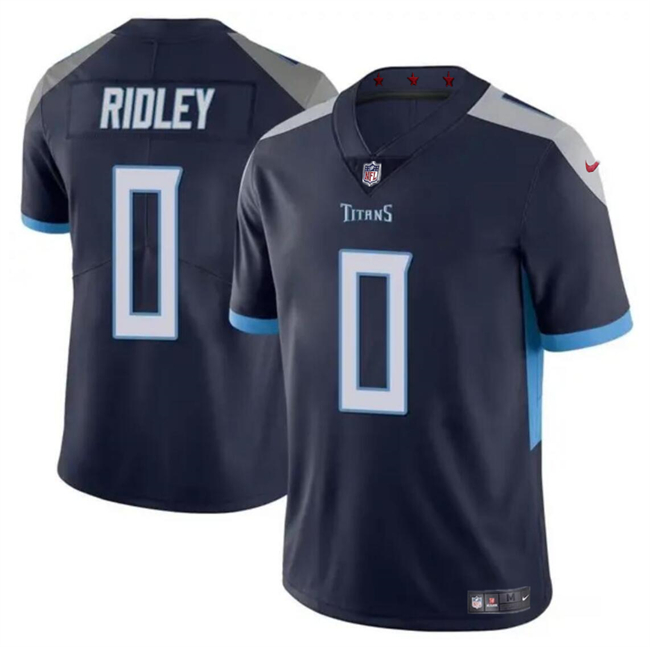 Tennessee Titans #0 Calvin Ridley Navy Vapor Limited Stitched Jersey - Zenithce