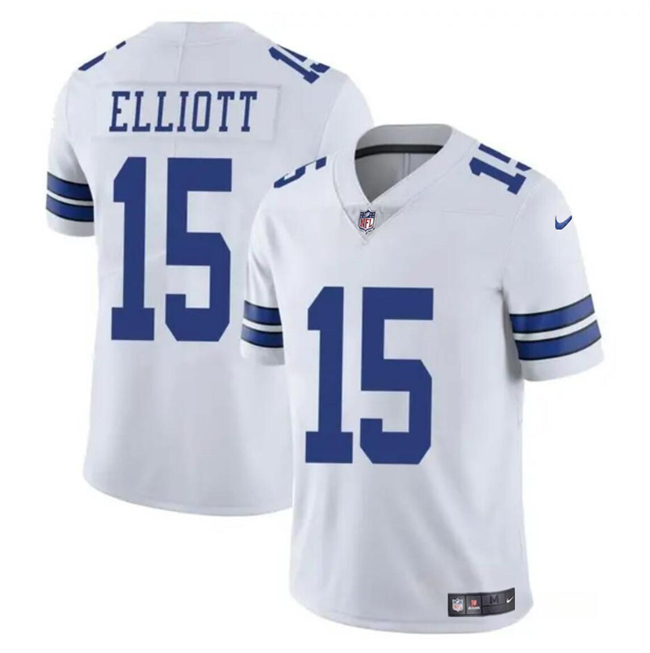Dallas Cowboys #15 Ezekiel Elliott White Vapor Untouchable Limited Stitched Jersey - Zenithce