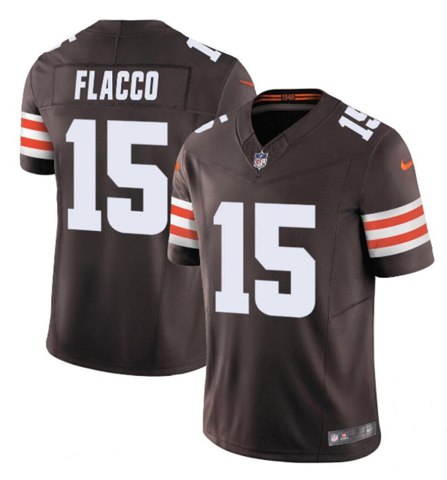 Cleveland Browns #15 Joe Flacco Brown 2023 F.U.S.E. Vapor Limited Stitched Jersey - Zenithce