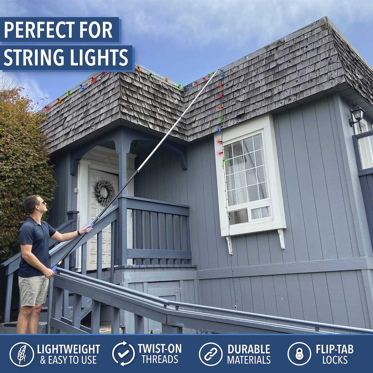 Eversprout 5 to 12 Foot Telescopic Extension Pole Lightweight Sturdy Aluminum Telescoping Pole - Zenithce