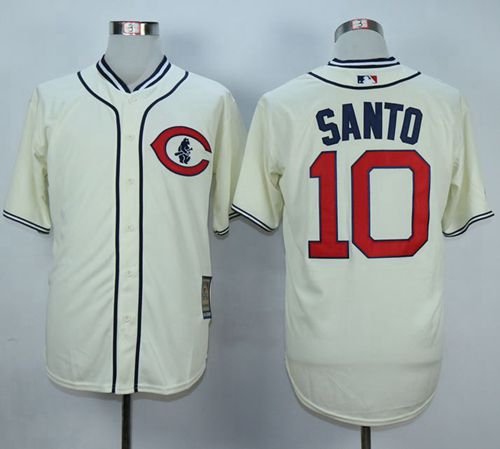 Cubs #10 Ron Santo Cream 1929 Turn Back The Clock Stitched Jersey - Zenithce