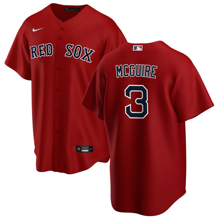Boston Red Sox #3 Reese McGuire Red Cool Base Stitched Jersey - Zenithce