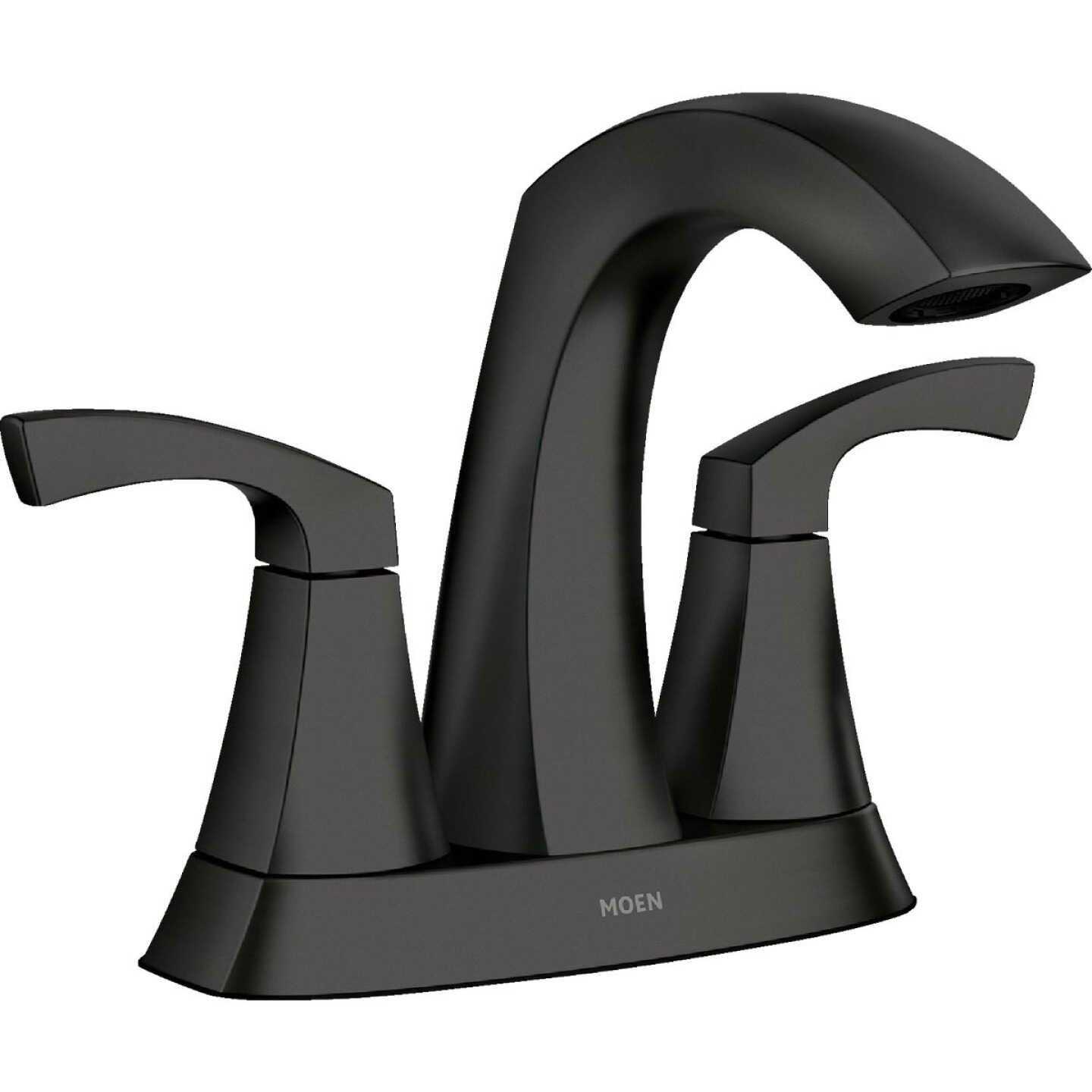 Moen Lindor Matte Black 1-handle Single Function Square Bathtub and Shower Faucet | 82504BL - Zenithce