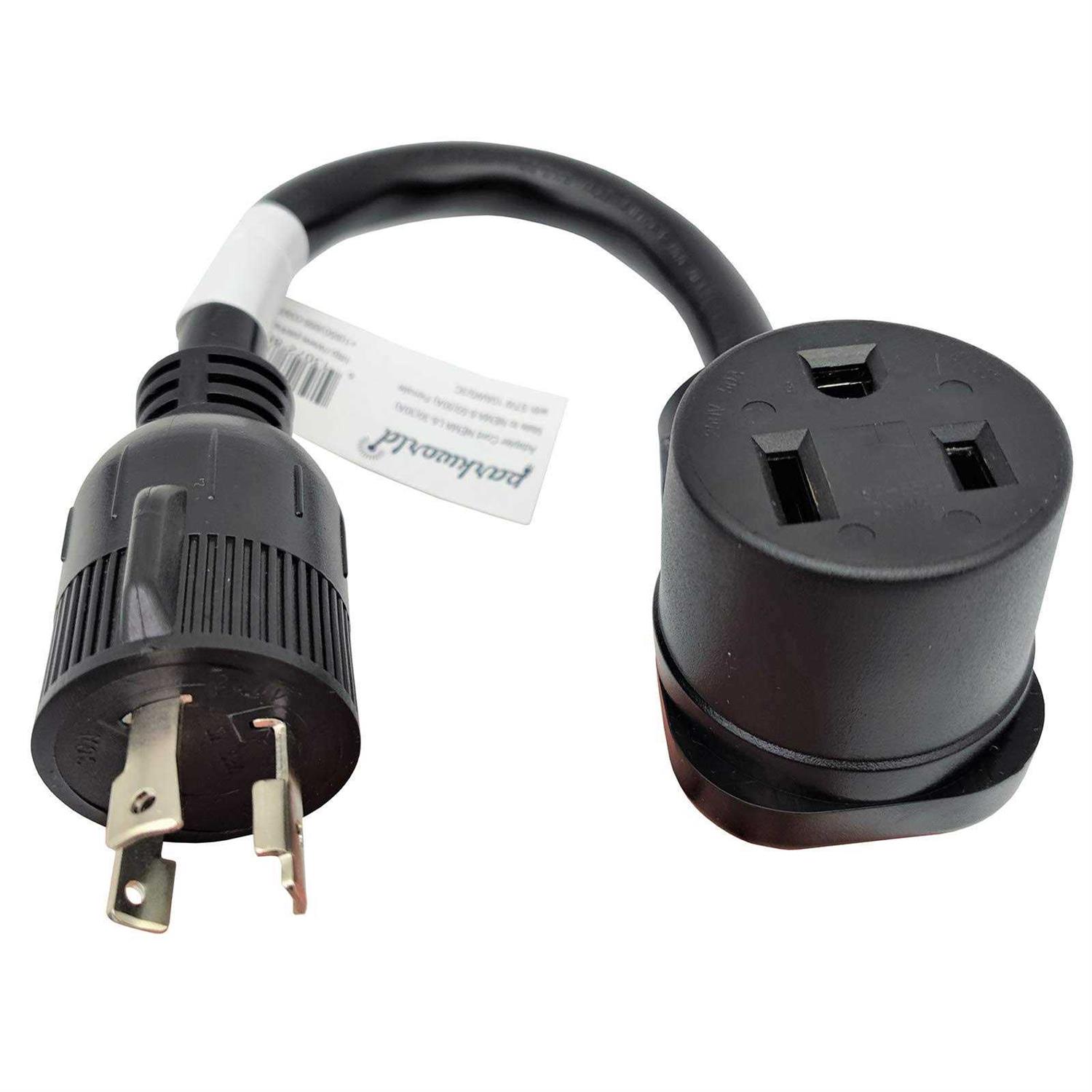 Parkworld 885200 Splitter RV 50A to 30A & 15A V adapter cord 14-50P male to TT-30R & 5-15R female - Zenithce