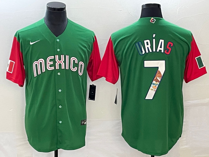 Mexico #7 Julio Urías 2023 Green World Classic Stitched Jersey - Zenithce