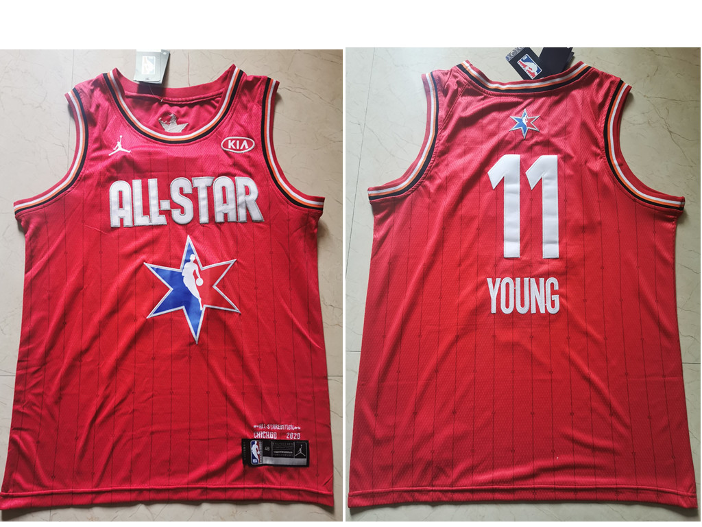 Atlanta Hawks #11 Trae Young Red Jordan Brand 2020 All-Star Game Swingman Stitched Jersey - Zenithce