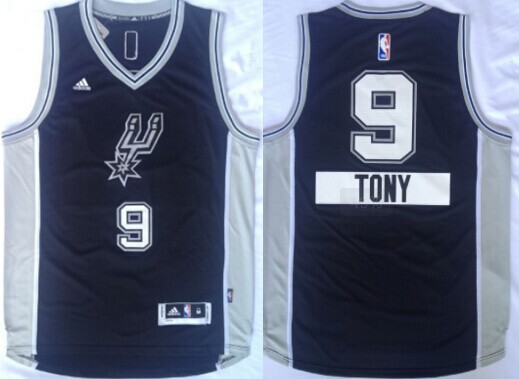San Antonio Spurs #9 Tony Parker Revolution 30 Swingman 2014 Christmas Day Black Jersey - Zenithce