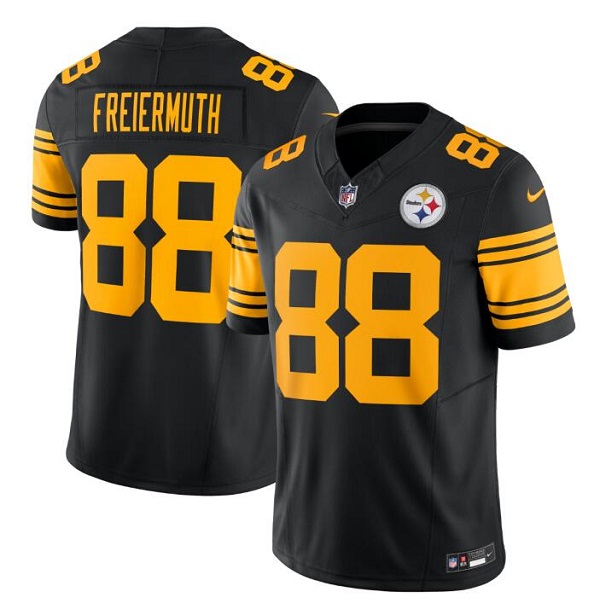 Pittsburgh Steelers #88 Pat Freiermuth Black 2023 F.U.S.E. Vapor Color Rush Limited Stitched Jersey - Zenithce