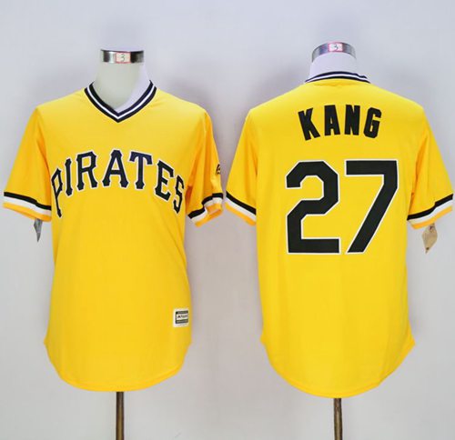 Pirates #27 Jung-Ho Kang Gold New Cool Base Stitched Jersey - Zenithce