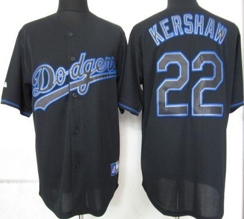 Dodgers #22 Clayton Kershaw Black Fashion Stitched Jersey - Zenithce