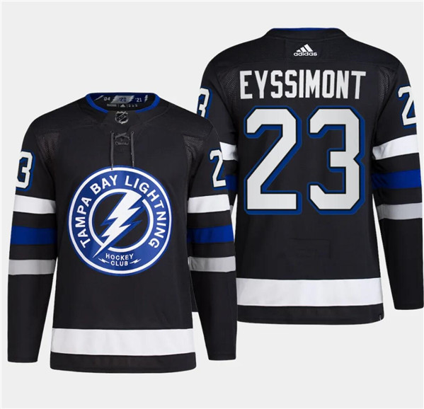 Tampa Bay Lightning #23 Michael Eyssimont Black Alternate Premier Breakaway Stitched Jersey - Zenithce