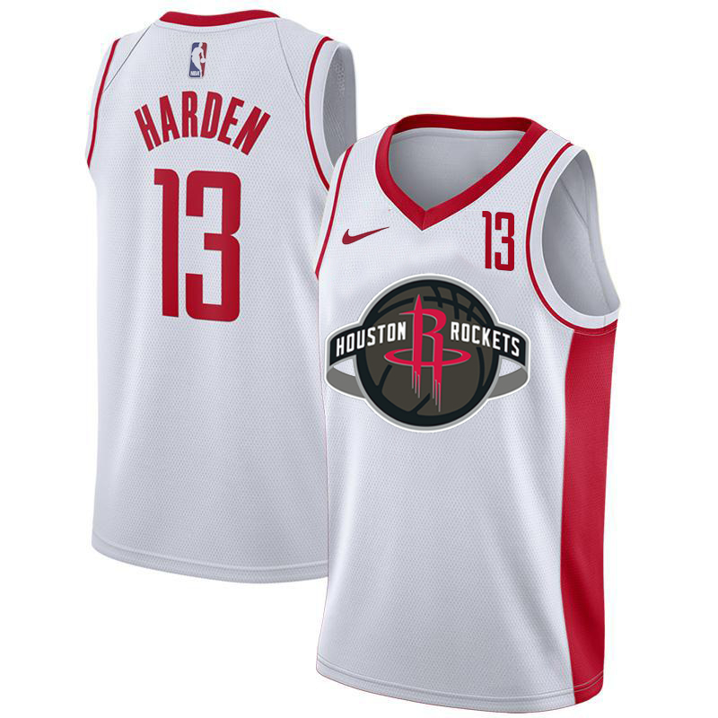 Rockets 13 James Harden White City Edition Number Swingman Jersey - Zenithce