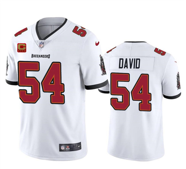 Tampa Bay Buccaneers #54 Lavonte David White 2024 With 4-Star C Patch Vapor Limited Stitched Jersey - Zenithce