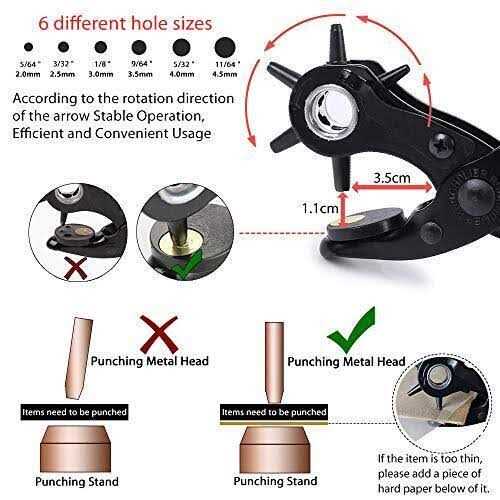 Leather Hole Punch Leather Stitching Punch Tool for Leather Watch Band - Zenithce