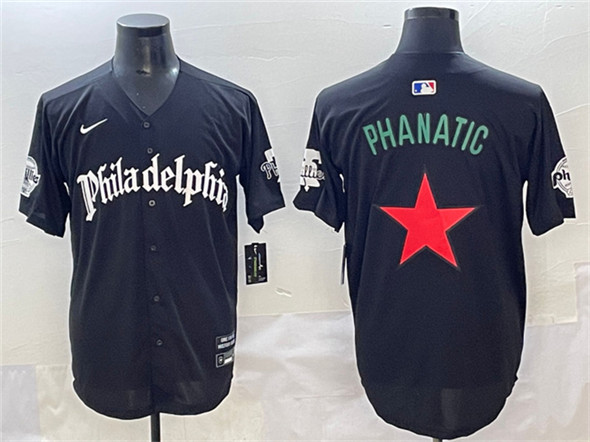 Philadelphia Phillies Black Gothic Phanatic Vapor Limited Stitched Jersey - Zenithce