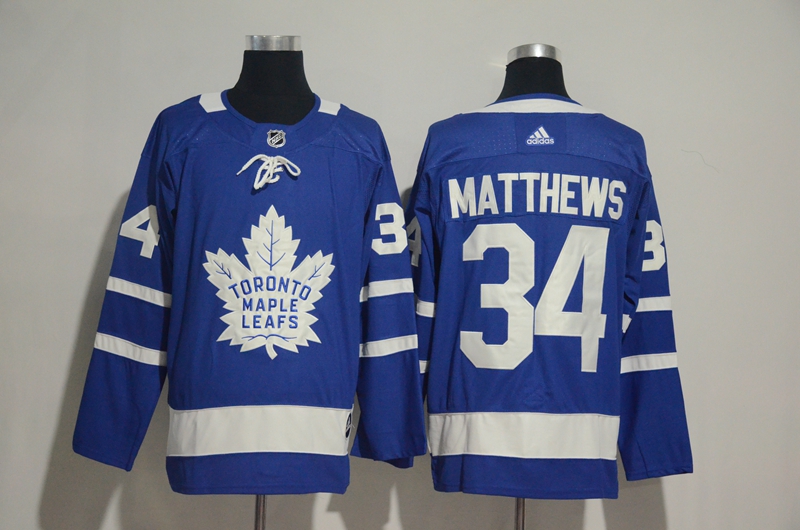 Toronto Maple Leafs #34 Auston Matthews Blue Adidas Stitched Jersey - Zenithce