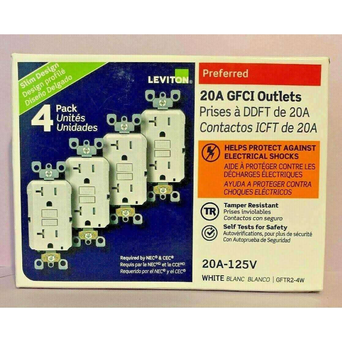 Leviton GFTR2-W Self-Test SmartlockPro Slim Tamper Resistant GFCI Receptacle - Zenithce
