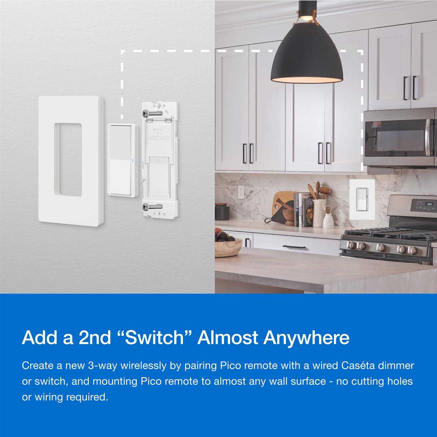 Lutron Diva Smart Dimmer Switch 3-Way Kit with Pico Paddle Remote - Zenithce