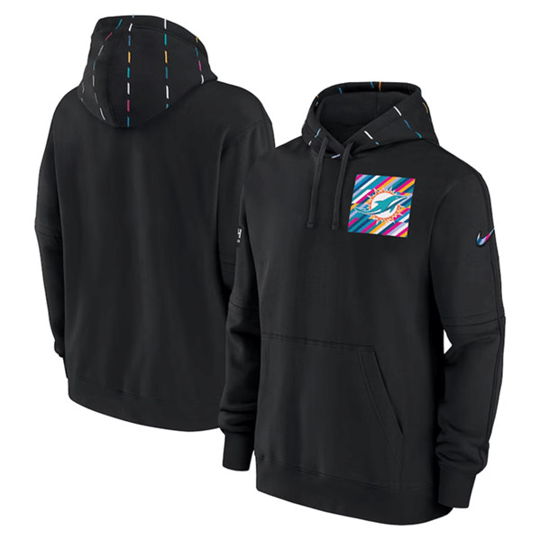 Miami Dolphins Black 2023 Crucial Catch Club Pullover Hoodie - Zenithce