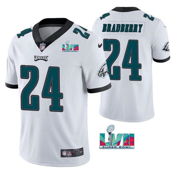 Philadelphia Eagles #24 James Bradberry White Super Bowl LVII Vapor Untouchable Limited Stitched Jersey - Zenithce