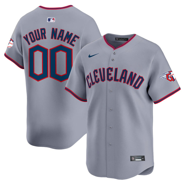 Cleveland Guardians Custom Gray Alternate Limited Stitched Jersey - Zenithce