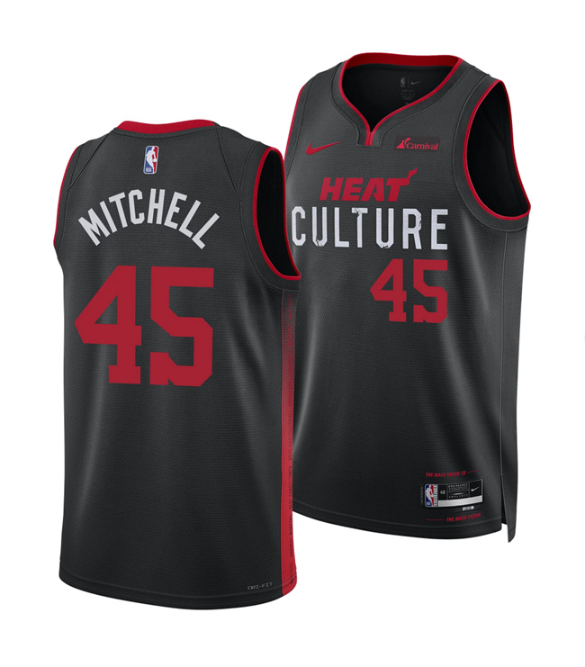 Miami Heat #45 Davion Mitchell Black 2025 City Edition Stitched Jersey - Zenithce