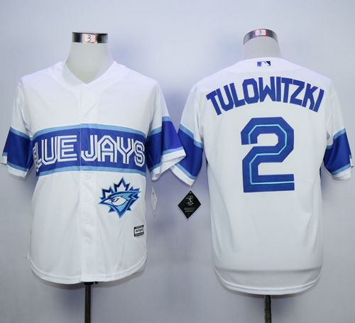 Blue Jays #2 Troy Tulowitzki White Exclusive New Cool Base Stitched Jersey - Zenithce