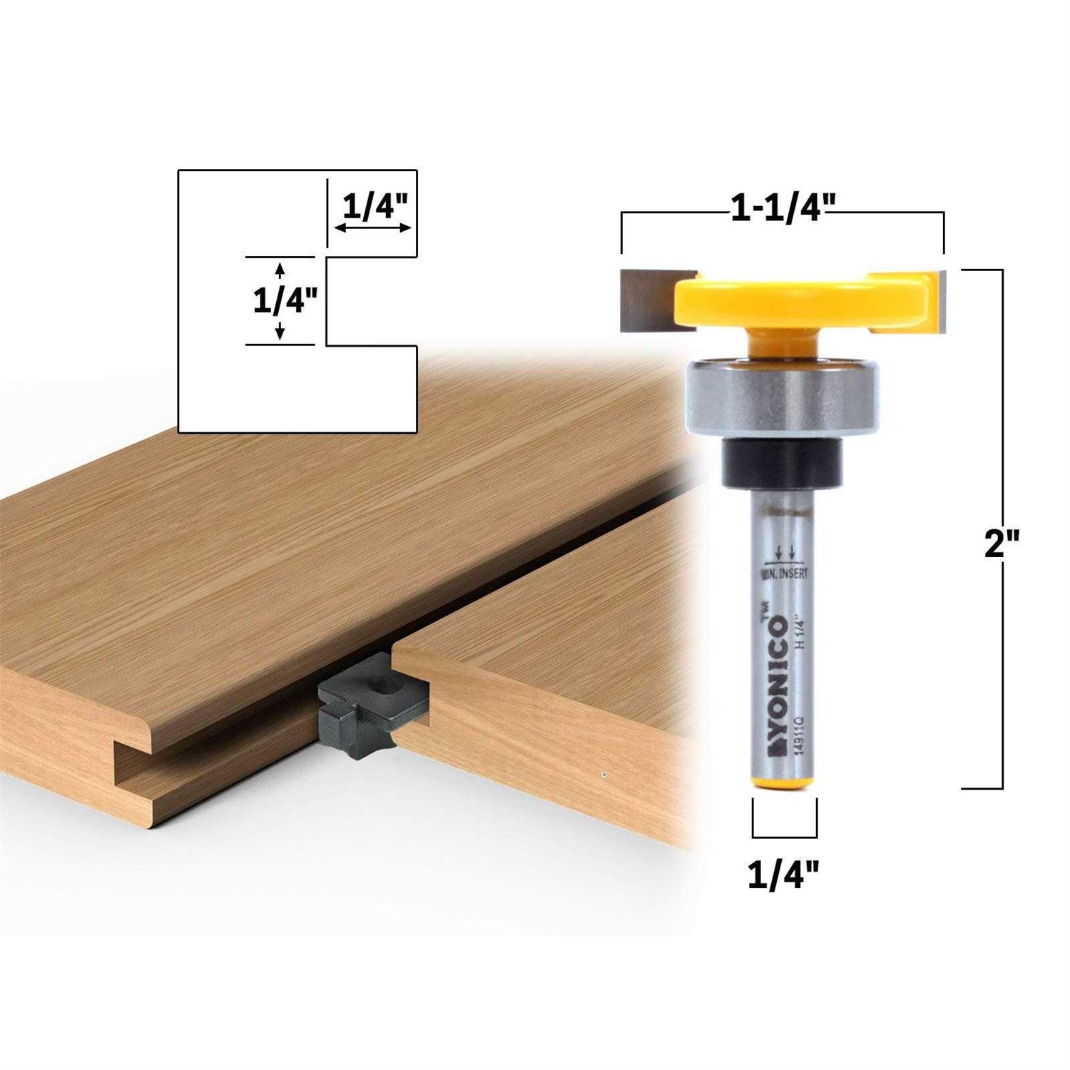 YONICO Slotting Cutter Router Bit 1/8-Inch 1/4-Inch Shank 12103q - Zenithce