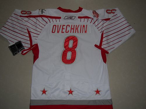 Capitals #8 Alex Ovechkin 2011 All Star Stitched White Jersey - Zenithce