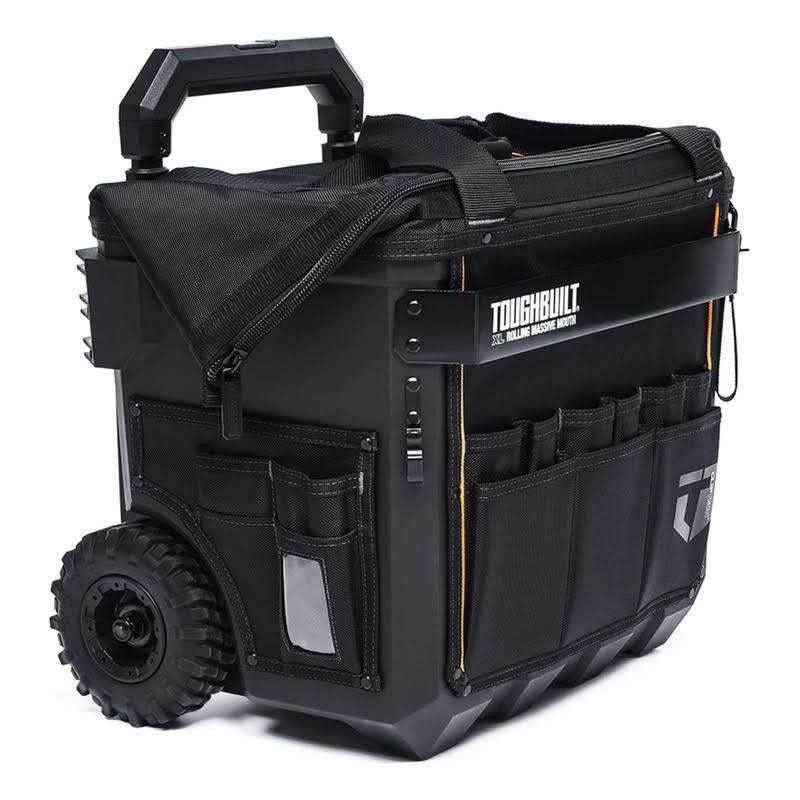 Toughbuilt XL Rolling Massive Mouth 18 Tool Bag in Black - Zenithce