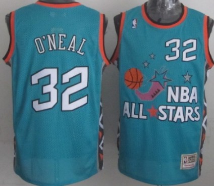 1996 All-Star #32 Shaquille O'neal Green Swingman Throwback Jersey - Zenithce