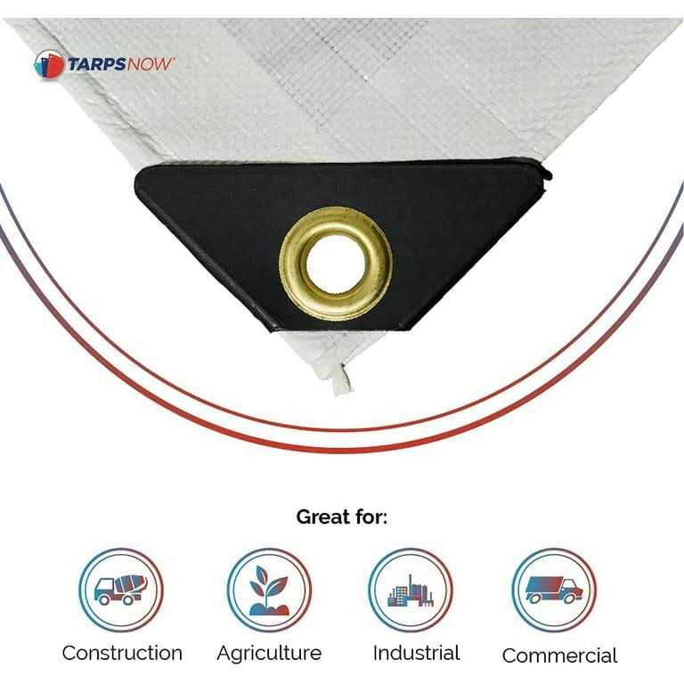 Tarps Now Waterproof Poly Tarps Translucent Tarp Cover with Grommets - Zenithce