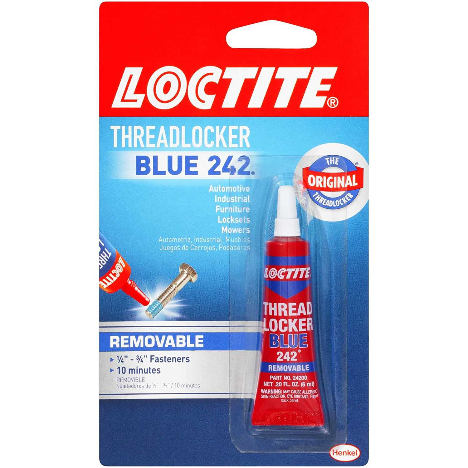 Loctite Blue 242 Threadlocker - Zenithce