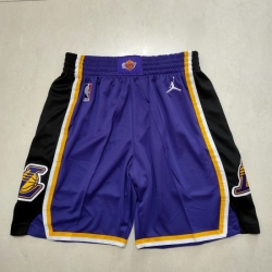 Los Angeles Lakers Purple Throwback Shorts - Zenithce