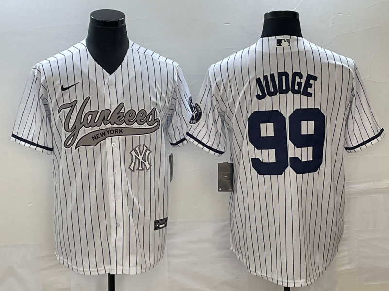 New York Yankees #99 Aaron Judge White With Patch Cool Base Stitched Jersey - Zenithce