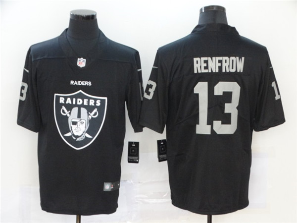 Raiders #13 Hunter Renfrow 2020 Team Big Logo Black Limited Stitched Jersey - Zenithce