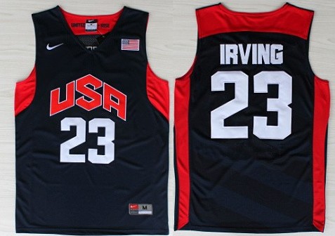 2012 Olympics Team USA #23 Kyrie Irving Revolution 30 Swingman Blue Jersey - Zenithce