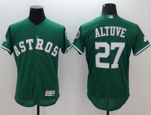 Astros #27 Jose Altuve Green Celtic Flexbase Authentic Collection Stitched Jersey - Zenithce