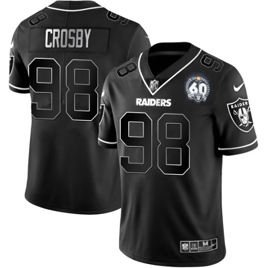 Las Vegas Raiders #98 Maxx Crosby Black Shadow Vapor Limited Stitched Jersey - Zenithce