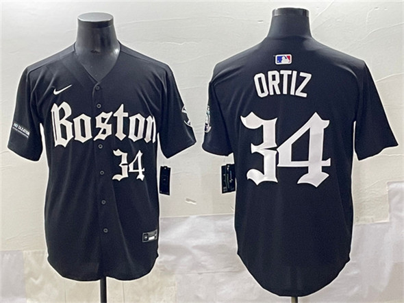 Boston Red Sox #34 David Ortiz Black Gothic Vapor Limited Stitched Jersey - Zenithce