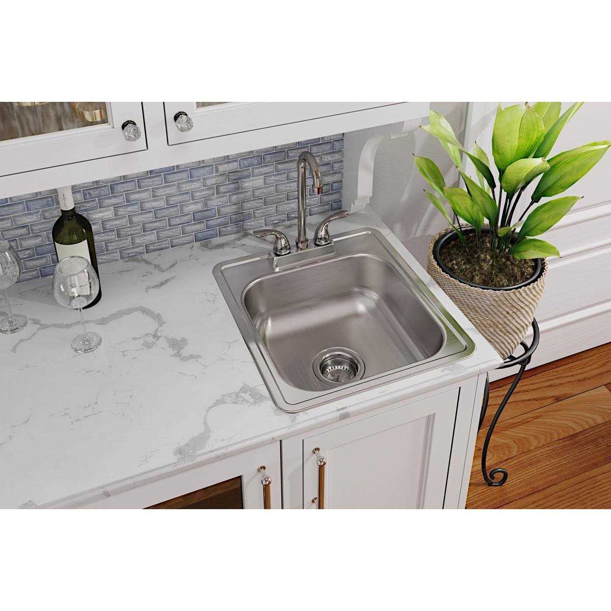 Elkay Crosstown EFRU2816T Single Bowl Undermount Stainless Steel Kitchen Sink - Zenithce