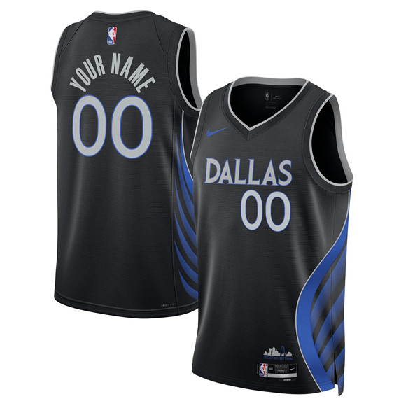 Dallas Mavericks Custom Black 2025-26 City Edition Stitched Jersey - Zenithce