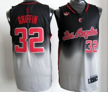 Los Angeles Clippers #32 Blake Griffin Black/Gray Fadeaway Fashion Jersey - Zenithce