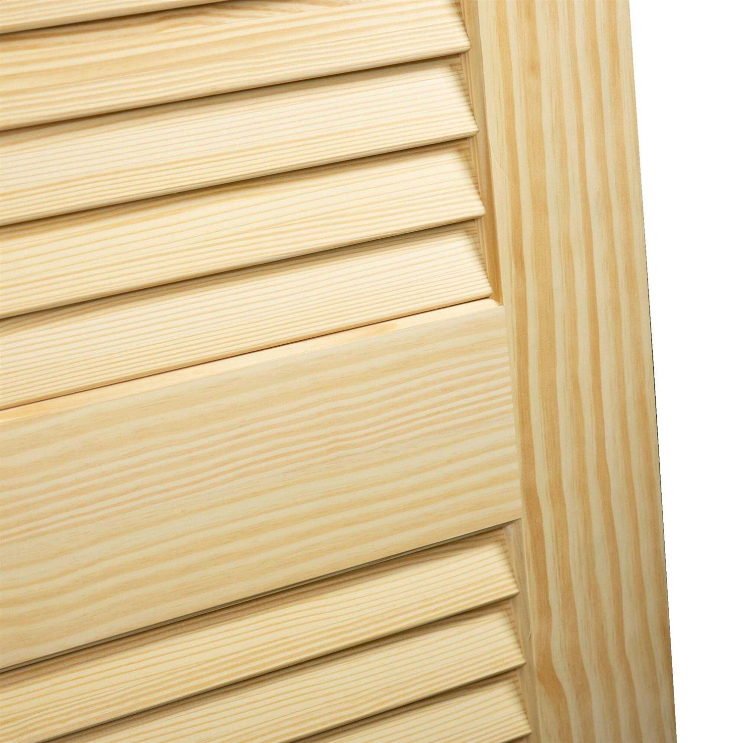 Kimberly Bay Louvered Solid Wood Primed Standard Door - Zenithce