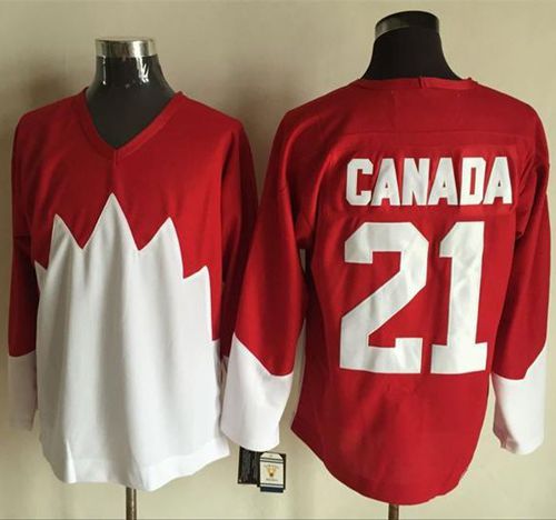 Olympic CA. #21 Canada Red White 1972 Commemorative CCM Stitched Jersey - Zenithce