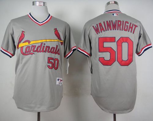 Cardinals #50 Adam Wainwright Grey 1978 Turn Back The Clock Stitched Jersey - Zenithce