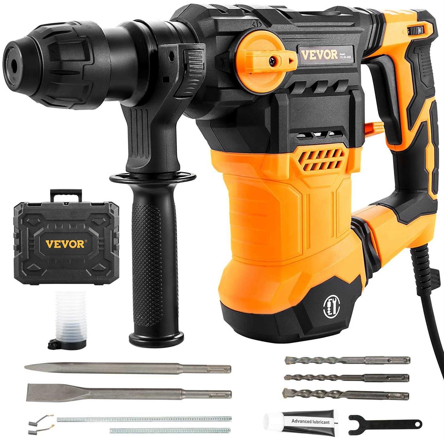 VEVOR 1-1/4 Inch SDS-Plus Rotary Hammer Drill Corded Drills - Zenithce