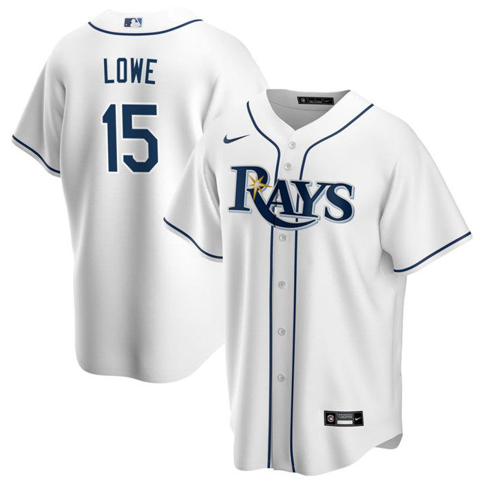 Tampa Bay Rays #15 Josh Lowe White Cool Base Stitched Jersey - Zenithce