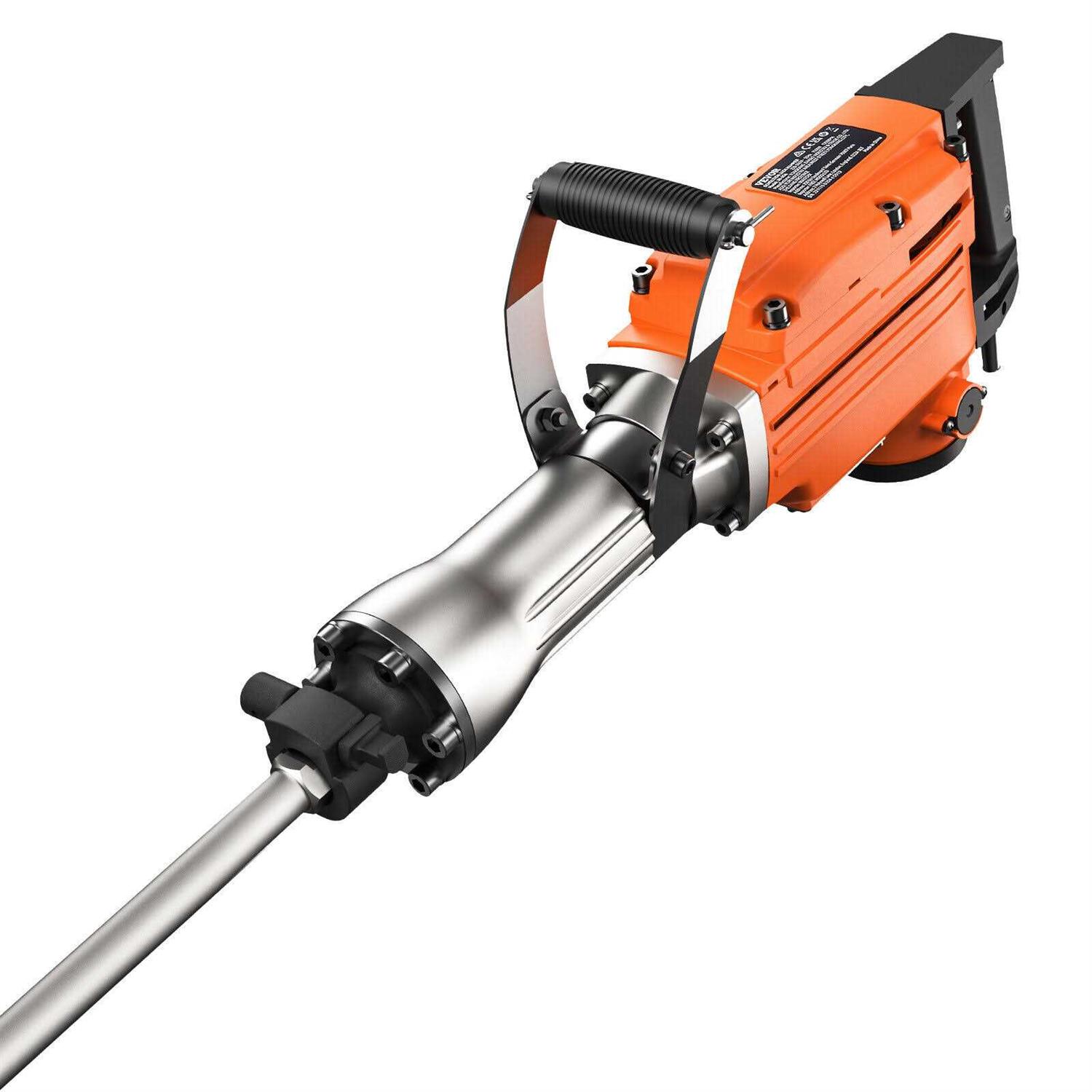 VEVOR Demolition Hammer Demolition Jack Hammer Concrete Breaker 1400W Electric Hammer 2 Chisel Bit - Zenithce